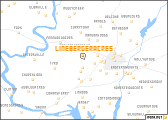 map of Lineberger Acres