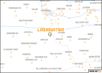 map of Line Mountain