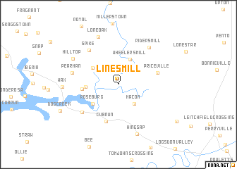 map of Lines Mill