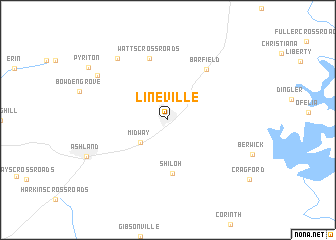 map of Lineville