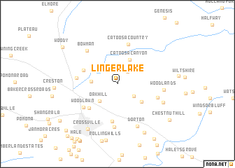 map of Linger Lake