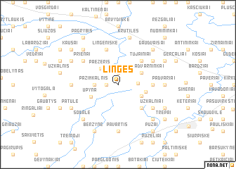 map of Lingės