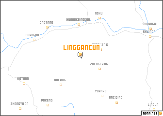 map of Linggancun