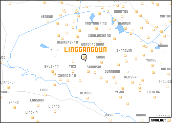 map of Linggangdun