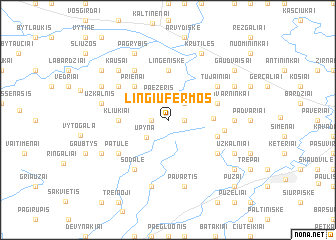 map of Lingių Fermos