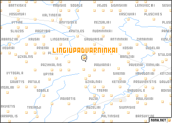 map of Lingių-Padvarninkai