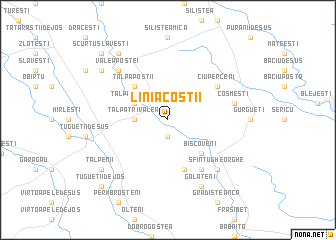 map of Linia Costii