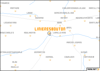 map of Linières-Bouton