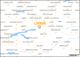 map of Liniewo