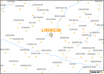map of Linkaičiai