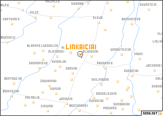 map of Linkaičiai