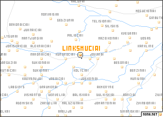 map of Linksmučiai