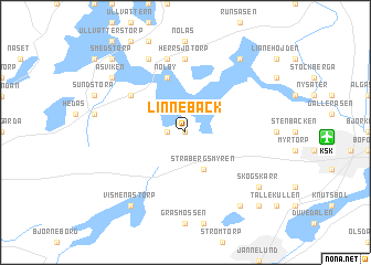 map of Linnebäck