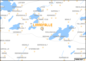 map of Linnefälle