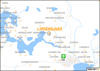 map of Linnehöjden