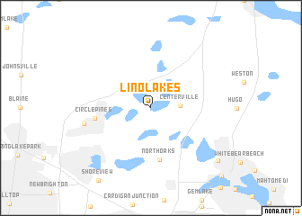 map of Lino Lakes