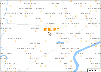 map of Linowiec