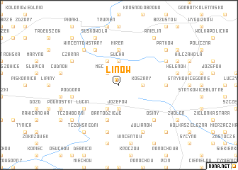 map of Linów