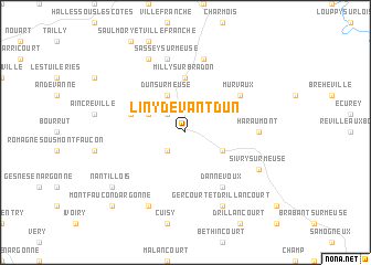 map of Liny-devant-Dun