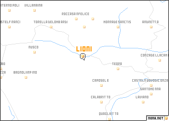 map of Lioni