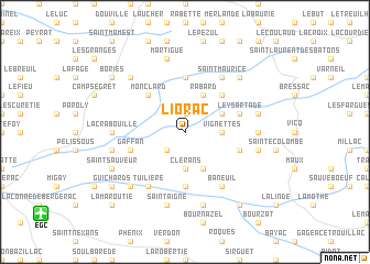 map of Liorac