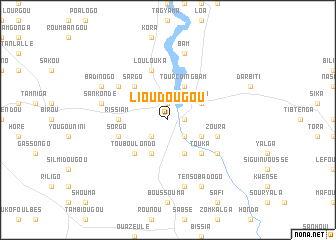 map of Lioudougou