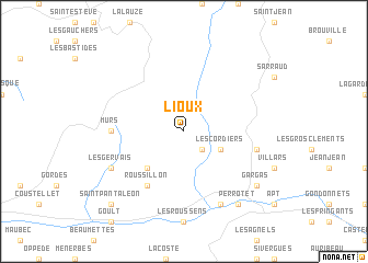 map of Lioux