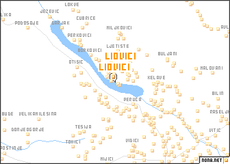 map of Liovići