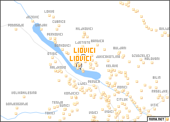 map of Liovići