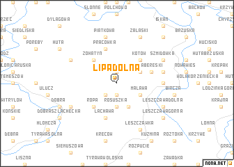 map of Lipa Dolna