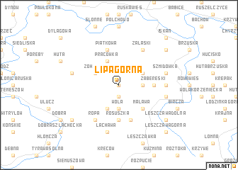 map of Lipa Górna