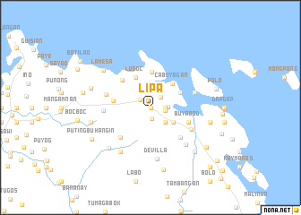 map of Lipa