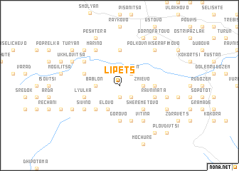 map of Lipets