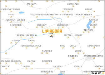 map of Lipia Góra