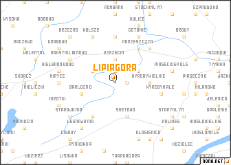 map of Lipia Góra