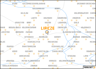 map of Lipicze