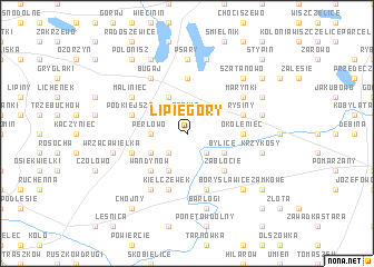 map of Lipie Góry