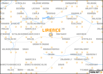 map of Lipienice