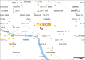 map of Lipikiškiai