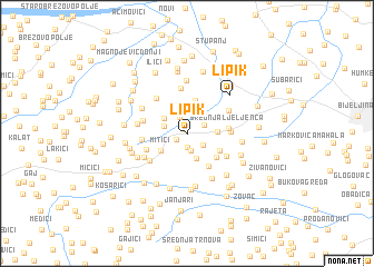 map of Lipik