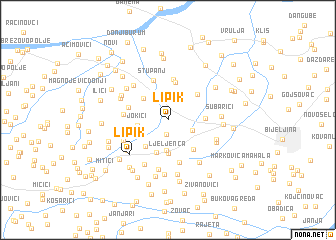 map of Lipik