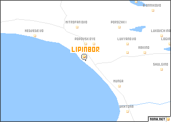 map of Lipin Bor