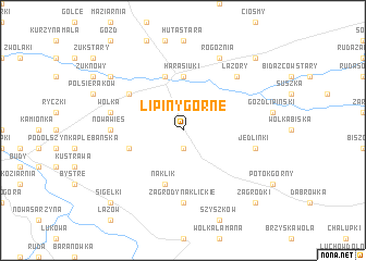 map of Lipiny Górne