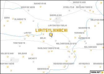map of Lipitsy-Likhachi