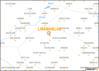 map of Lipka Wielka