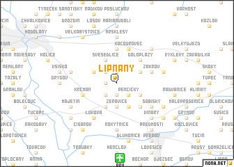 map of Lipňany