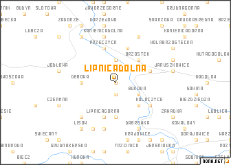 map of Lipnica Dolna