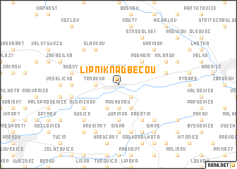 map of Lipník nad Bečou