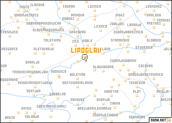 map of Lipoglav