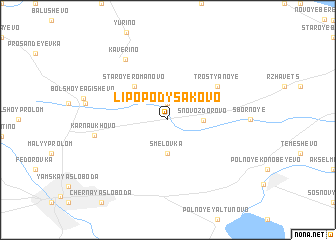 map of Lipo-Podysakovo